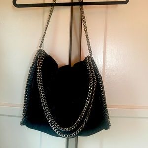 Black bag with chain straps